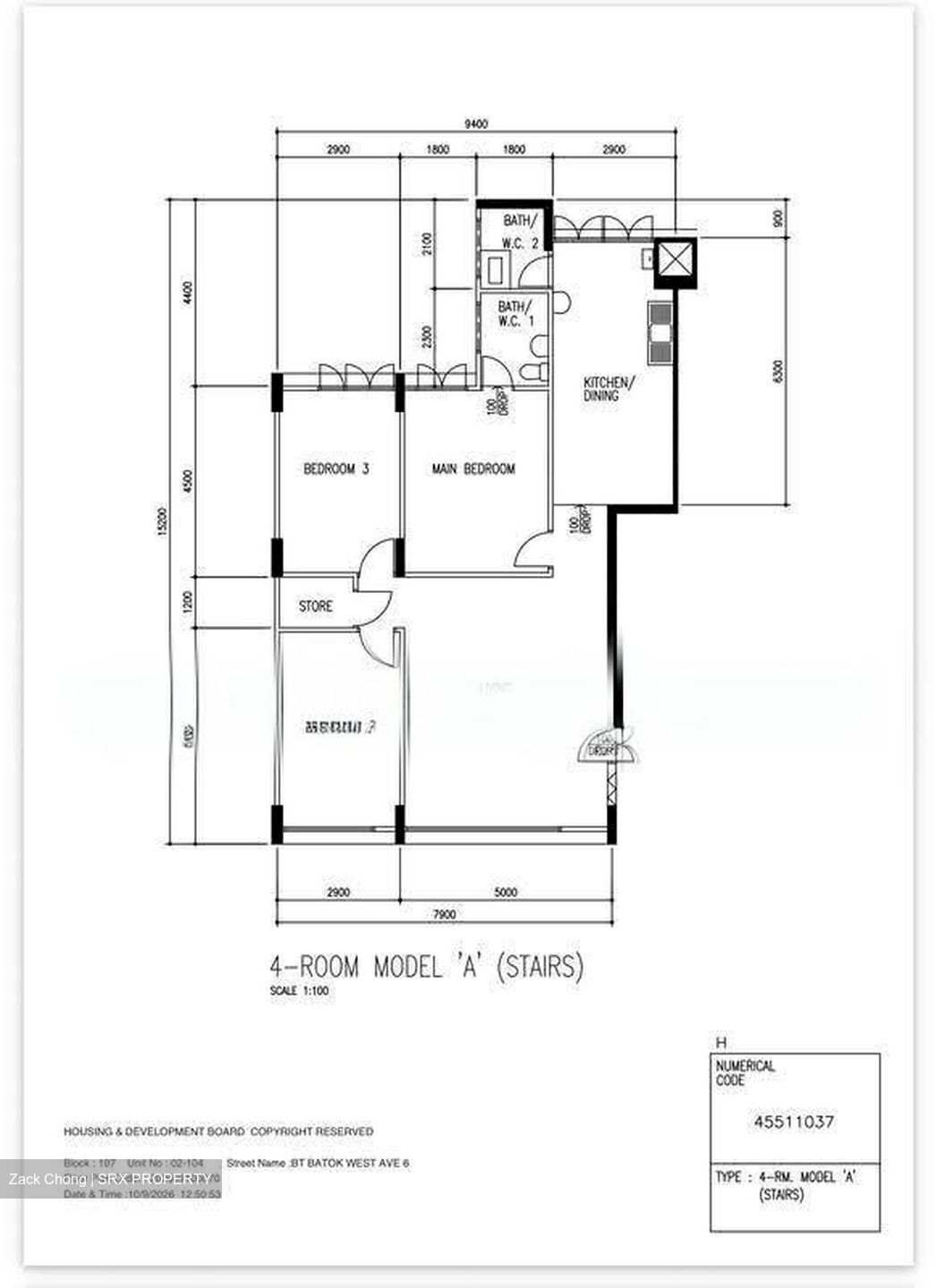 Blk 107 Bukit Batok West Avenue 6 (Bukit Batok), HDB 4 Rooms #615199621